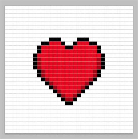 How to Make a Pixel Art Heart - Mega Voxels