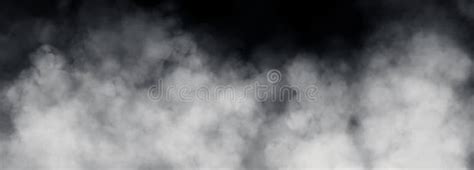 White Smoke or Fog in Black Background. Stock Photo - Image of disco ...