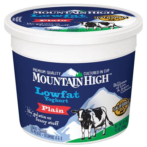 Mountain High Low Fat Yogurt Plain 64.0 oz Tub: Amazon.com: Grocery & Gourmet Food