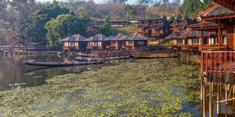 Inle lake hotels editorial image. Image of burma, destination - 31417490