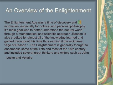 An overview of the enlightenment