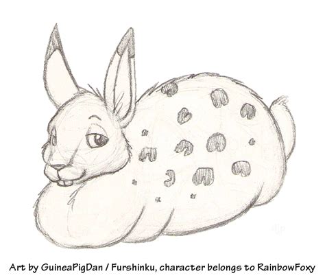 Rainbowfoxy the fat rabbit -sketch- by GuineaPigDan on DeviantArt