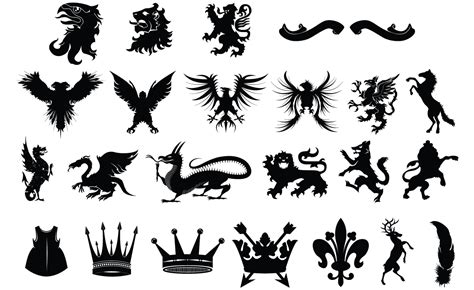 Adobe Illustrator Heraldry Symbols Vector Pack