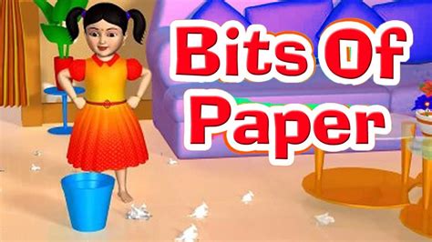 Bits Of paper- Nursery Rhyme | Animated English Cartoon Rhymes | Rhyme For Kids - YouTube