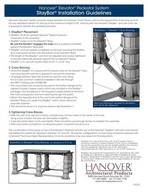 StayBar® Installation Guidelines