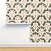 1920s Art Deco Flower Wallpaper | Spoonflower