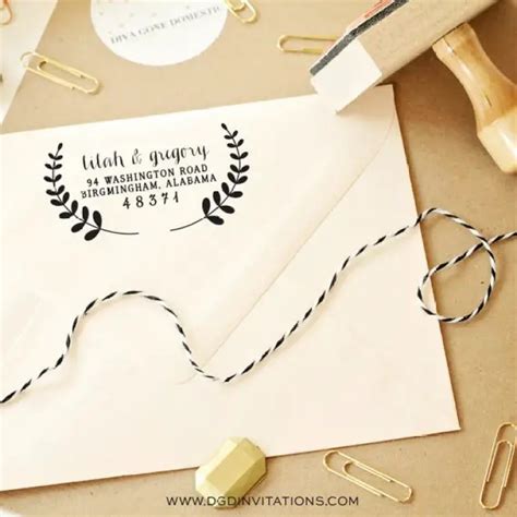 Custom Rubber Stamp for Wedding Invitations