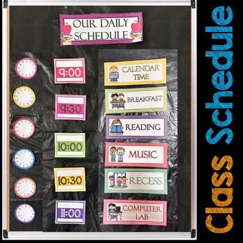 Class Daily Schedule Display Cards- EDITABLE PPT | Back to School Class ...