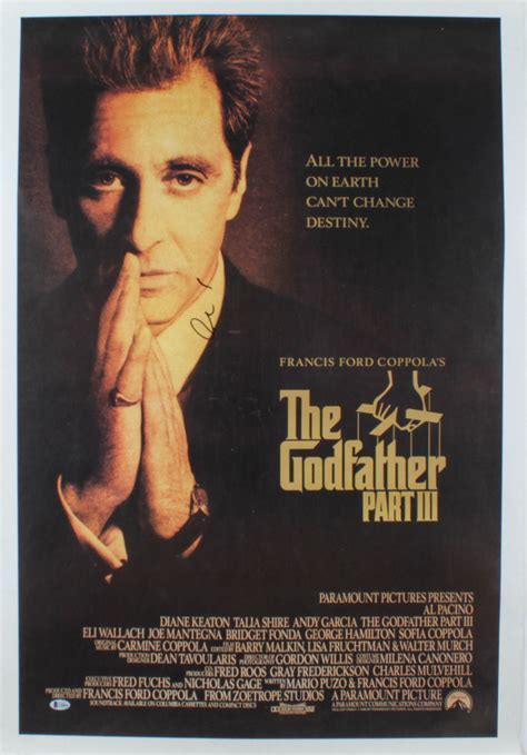 Al Pacino Signed "The GodFather Part III" 26x40 Movie Poster (Beckett ...