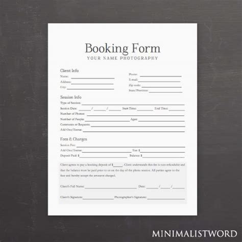 booking form template word doc Rental receipt template - prirewe