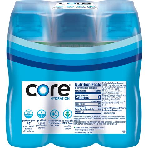 Buy Core Hydration Perfectly Balanced Water, 16.9 fl oz, 6 count Online at desertcart UAE