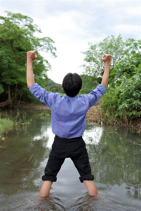 Man Releasing Stress in Nature Stock Photo - Image of complicated, inspiration: 5424784