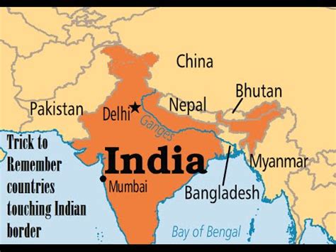 Trick To Remember Countries neighbouring India - YouTube