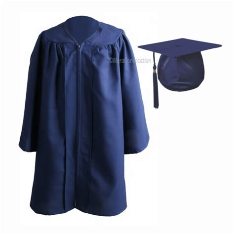 Navy Blue Matte Kids Graduation Gown and Cap – Mera Convocation