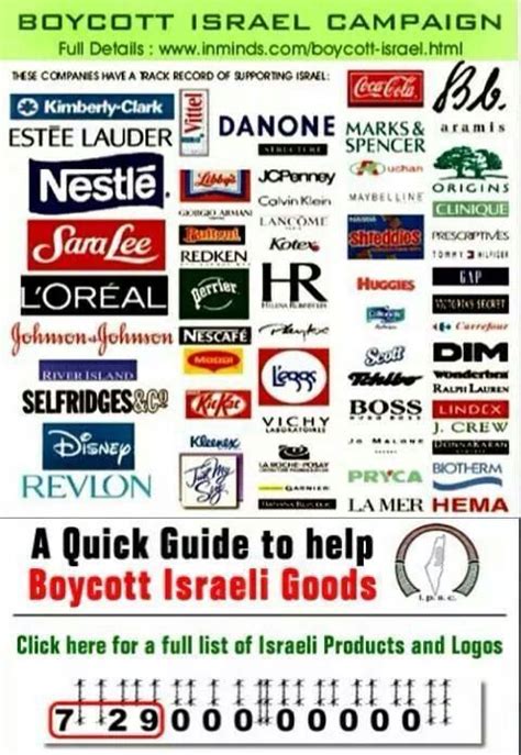 Bds List Of Israeli Products - Draw-smidgen