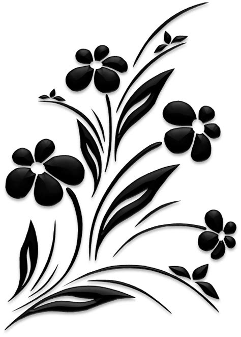 Flowers – Silhouettes – Art & Islamic Graphics | Flower silhouette, Simple flower design, Flower ...