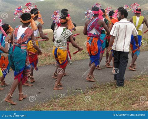 Tribal Dancers Celebrate a Local Festival Editorial Stock Image - Image ...