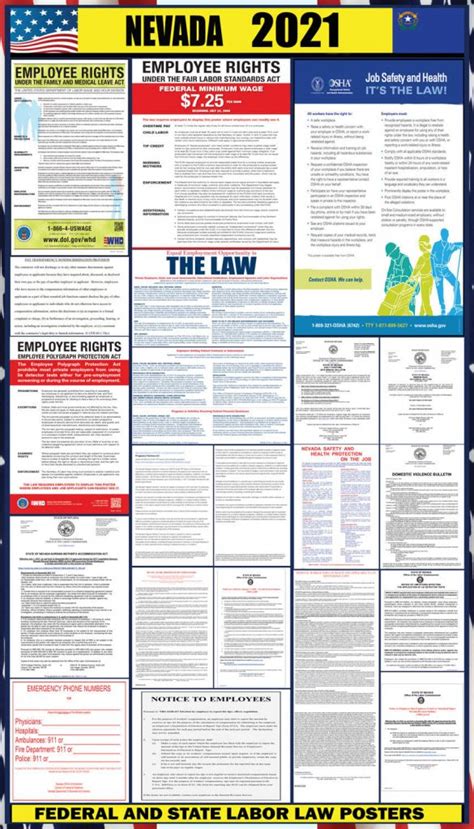 2021 Nevada Labor Law Posters ⭐ | State, Federal, OSHA | LABORLAWHRSIGNS