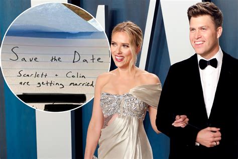 Scarlett Johansson and Colin Jost’s ‘save the date’ cards have ...