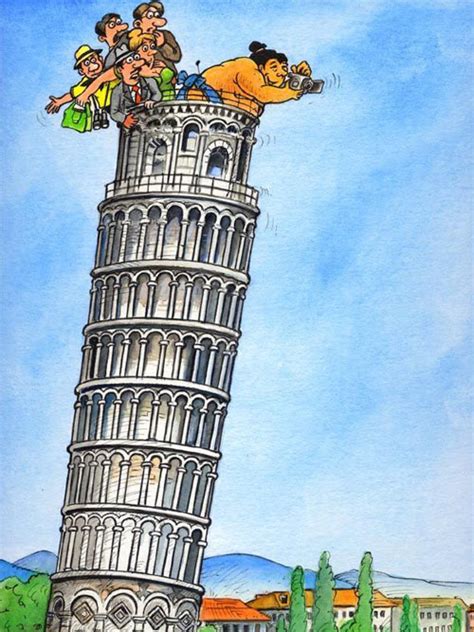 The Tower of Pisa Cartoon - My Cartoon