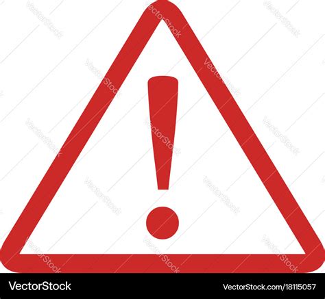 Warning sign icon simple Royalty Free Vector Image