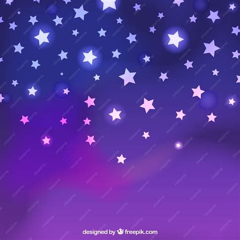 Free Vector | Neon stars on a purple background