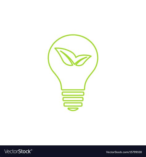 Green light bulb icon Royalty Free Vector Image