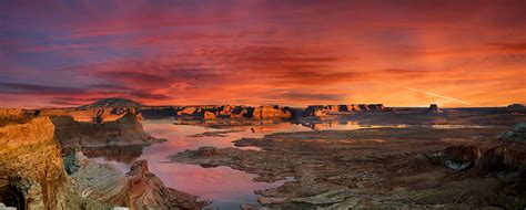 Alstrom Point Sunset Lake Powell Arizona - Lewis Carlyle Photography