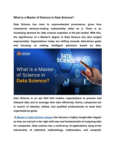 PPT - what is a master of science in Data Science. PowerPoint ...