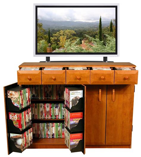 CD DVD Storage Cabinet Rack / TV Stand w/ Drawers NEW eBay