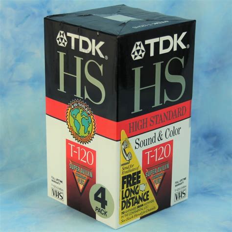 VHS Tapes Blank TDK HS T-120 4 Pack Super Avilyn Factory Sealed New #TDK | Vhs tapes, Vhs, Tapes