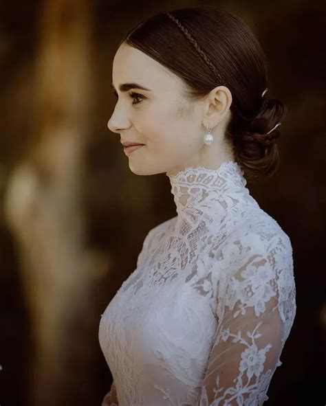 Lily Collins and Charlie McDowell | Ethereal wedding dress, Wedding ...