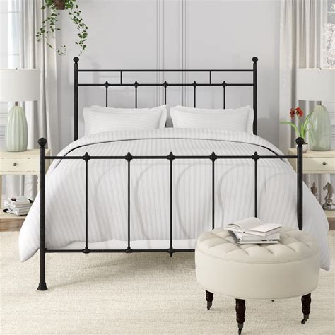 Black Metal Bed Frame Queen Wayfair - Mahilanya