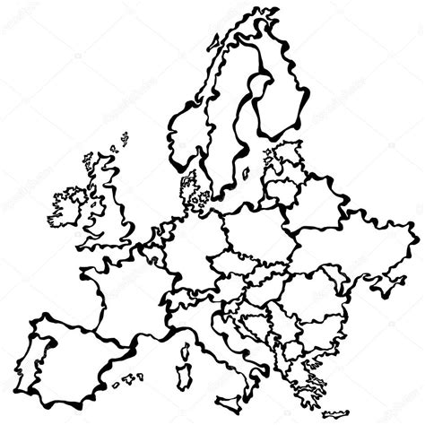 Map Of Europe Drawing At Getdrawings Free Download Images