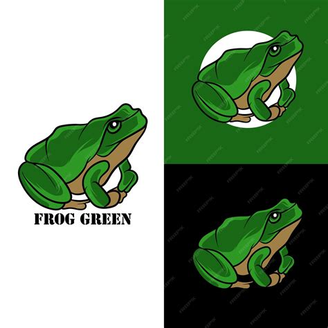 Premium Vector | Frog logo vector color green and brown