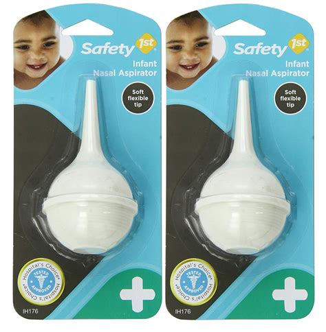 Safety 1st (2-Pack) Infant Newborn Nasal Aspirator Soft Flexible Tip # ...