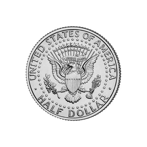 Premium Photo | Silver half dollar usa isolated on white