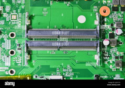 RAM (Random Access Memory) DDR4 slot in the motherboard of the computer laptop Stock Photo - Alamy