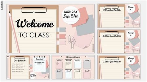 'Welcome to Class', for warm up slides, breakout rooms or rotations ...