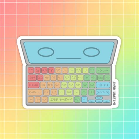 Emoji Keyboard Sticker Cute Emoticon Sticker Kawaii Laptop Stickers Color Water Bottle Sticker ...