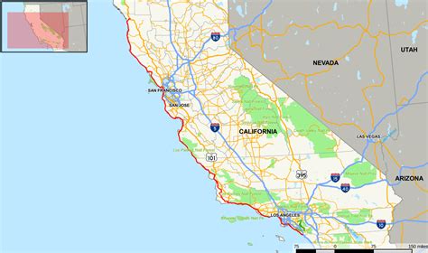 California State Route 1 - Wikipedia - California Coast Map 101 ...