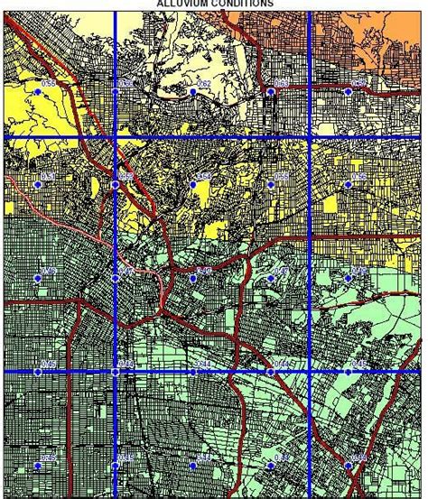 Ground shaking hazard map centered on the Los Angeles 7.5-minute... | Download Scientific Diagram