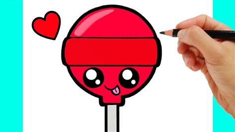 HOW TO DRAW A CUTE LOLLIPOP EASY STEP BY STEP - YouTube