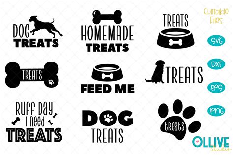 Dog Treats SVG Bundle (475102) | Cut Files | Design Bundles