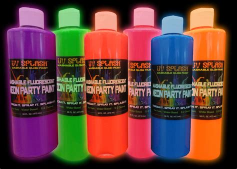 16 FL. OZ Neon Glowing Party Paint | Glow paint, Neon painting, Glow