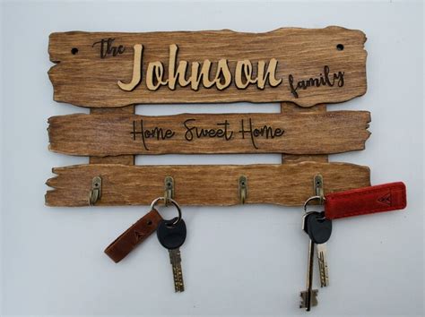 Personalized Wall Key Holder Key holder for wall Wall Décor | Etsy