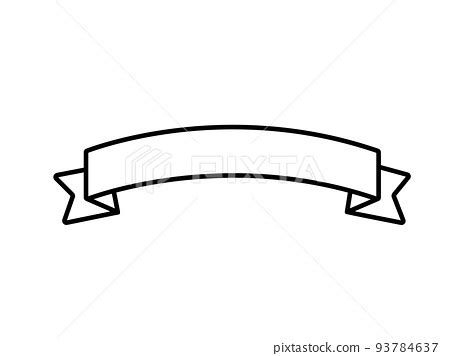 Ribbon icon, arch banner. Vector outline empty... - Stock Illustration [93784637] - PIXTA