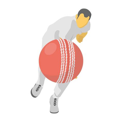 Trendy Cricket Bowler 14835426 Vector Art at Vecteezy