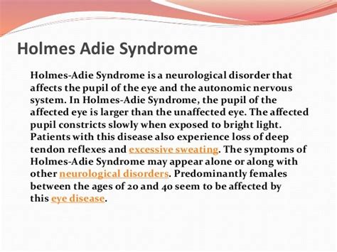 Holmes adie syndrome