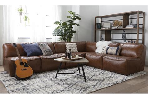 Burton Leather 3 Piece 103" Sectional With 2 Loveseats in 2021 | Living ...